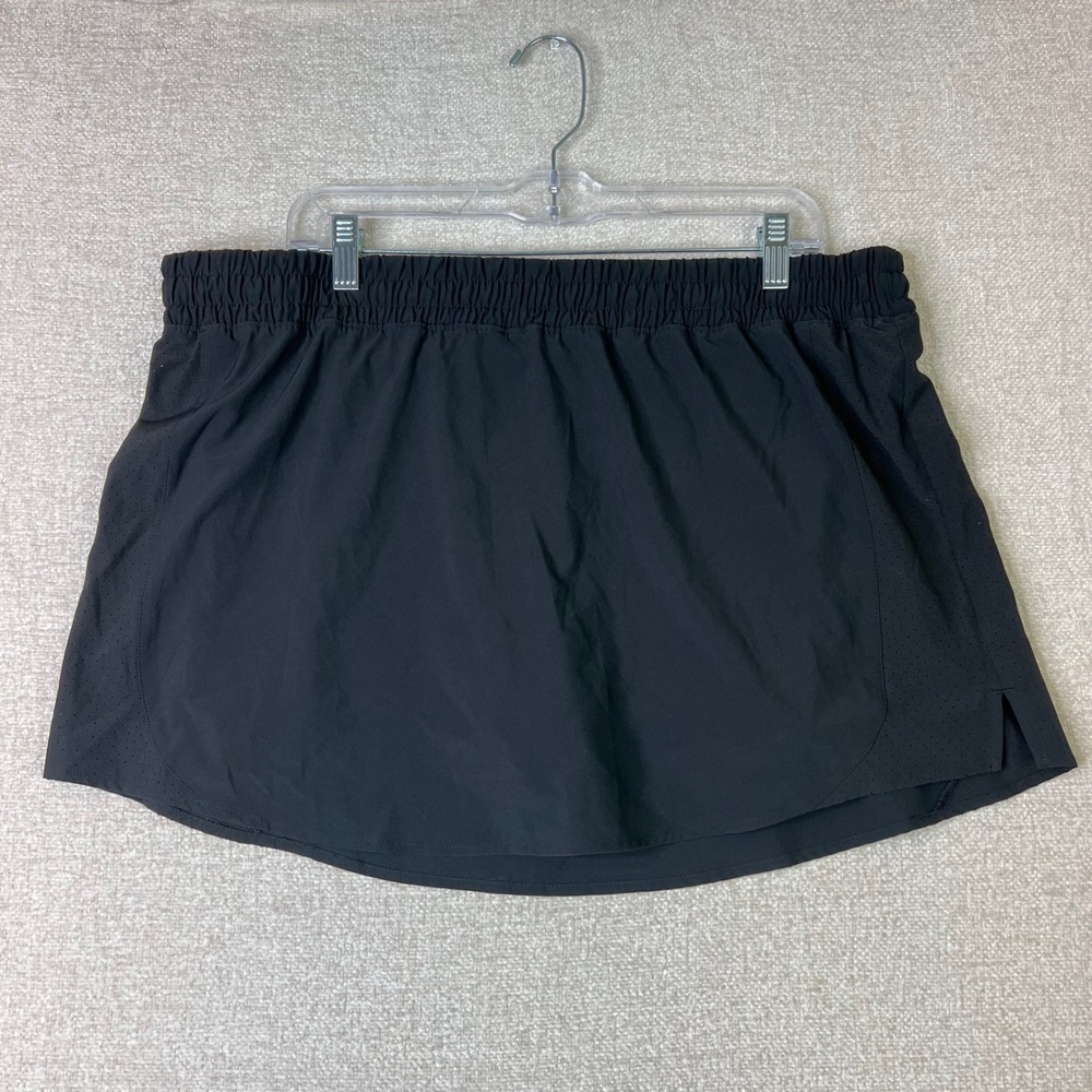 NEW! CALIA Women Black Mid-Rise Infinity Skort Run Collection XL Tennis Golf